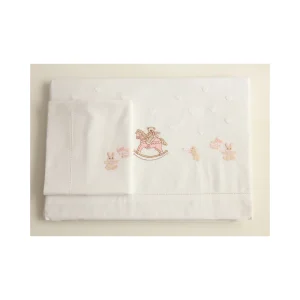 Jogo Cama Cavalinho com Bonecos Rosa