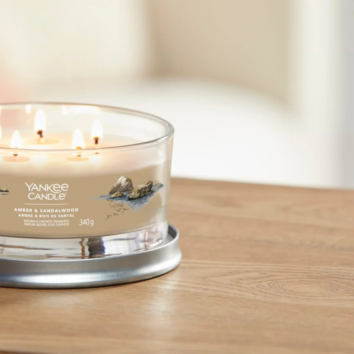 Vela Tumbler 5 Pavios Amber & Sandalwood Yankee Candle - Image 3