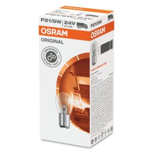 Caixa 10 Lâmpadas Osram 24V 21/5W 2 Polos