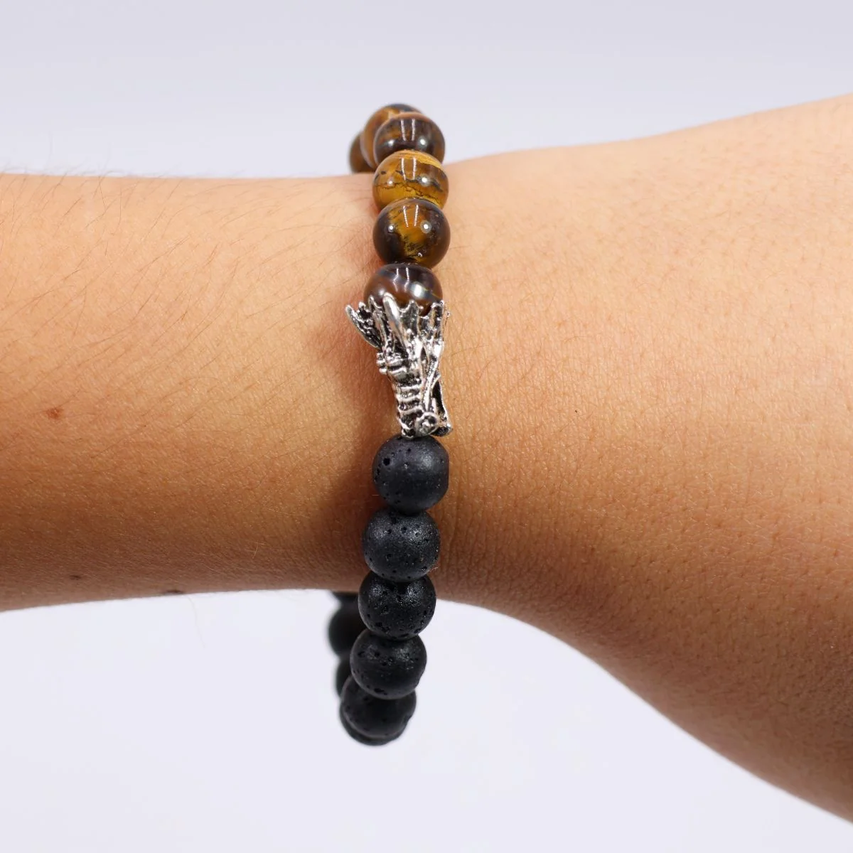Pulseira Olho de Tigre e Lava 8mm - Image 3